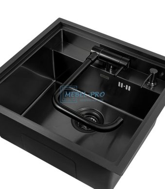 Комплект ARFEKA мойка кухонная AF 520*490 + смеситель AF FSS304 + дозатор ZP DS BLACK